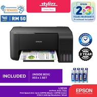 Epson EcoTank All in One Ink Tank Printer ORIGINAL INK 1 SET L3310 L3210