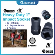 Genesis Socket Wrench / 1" Black Hardened Impact Socket / Box Socket (23mm - 38mm)
