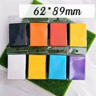 100pcs matte plain desktop game pouches game card holder 62*89mm