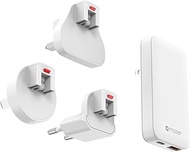 Mazer G65SLIM GaNPrestige 65W Slim Laptop Charger, Dual Port (1 USB-C+1 USB-A), US/SG/UK/EU Plug, Co