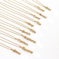 Star Zodiac Sign Pendant 12 Constellation Gold Silver Plated Aries Necklace Women Stainless Steel Je