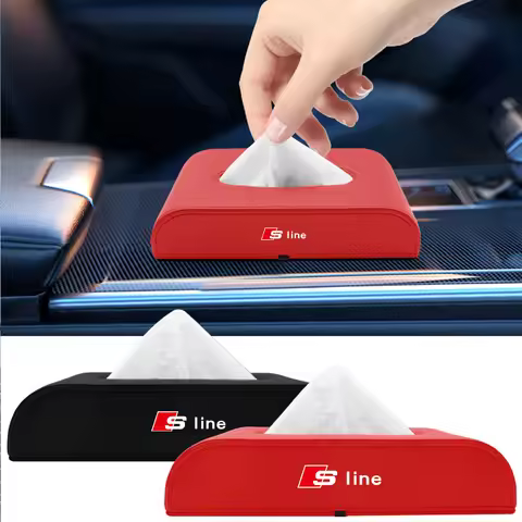 Car Tissue Box Holder Center Console Armrest Napkin Box Paper Box Audi Sline A1 A2 A3 A4 A4L P 8V 8L