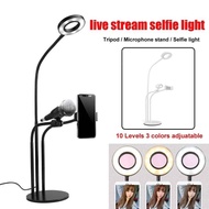 (READY STOCK) Professional Live Stream Selfie Stream 3 in 1 With Mic and Phone Holder
