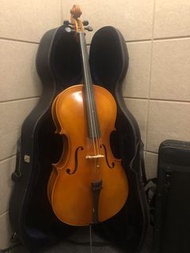 Cello with case 3/4 高級大提琴，附琴盒