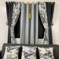 WindowStyleMNL 3in1 "Clarion Gray" Curtain 5-8 feet