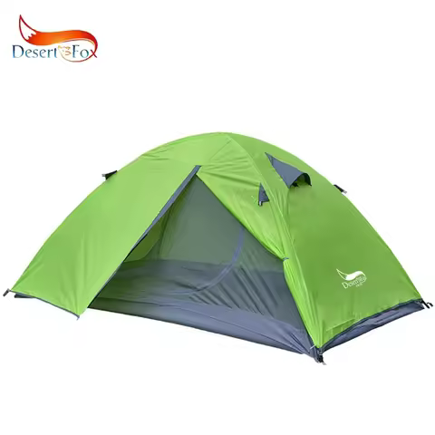 Desert&Fox Backpacking Tent 2 Person Aluminum Pole Lightweight Camping Tent Double Layer Portable Ha