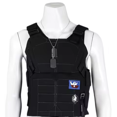 Johnny Silverhand Cosplay Costume 2077 Vest Necklace Men Disguise Halloween Carnival Party Clothing