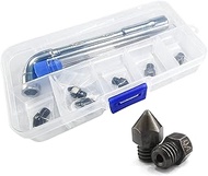 MK8 Nozzles Hardened Steel 3D Printer Nozzles High Temperature 0.2mm,0.4mm,0.6mm,0.8mm,1.0mm/ 1.75 m