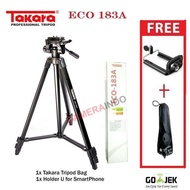 Takara Eco 183a Tripod Hp Mirrorless Dslr Camera Tripod + Black Bag