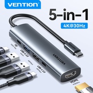 Vention USB C HUB 4K30Hz Type-C to HDMI USB 3.0 PD100W Adapter for Macbook iPad Samsung Laptop Acces