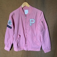 MLB Kids fit to Adult Pink Bomber Jacket Woman