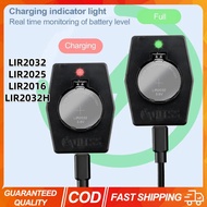 2PCS Mini Button Cell Battery Charger LIR2032H LIR1632/2025 LIR2016 Type-C Charging 3.6V Li-ion Port