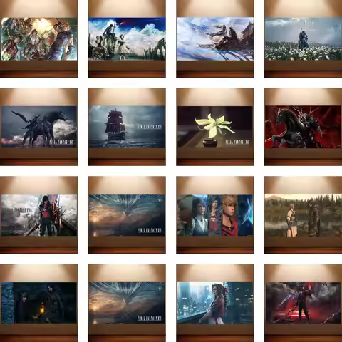 Final Fantasy Poster Final Fantasy XVI Anime Poster Wallpaper Canvas Painting Living Room Wall Decor