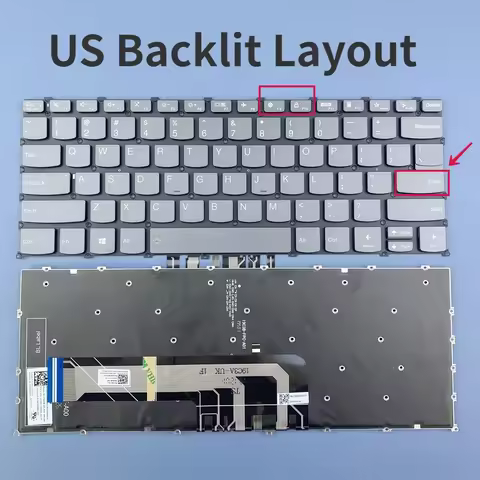 US Spanish Nordic UK Korean Backlit Keyboard for Lenovo Flex 5-14IIL05 14ARE05 14ALC05 14ITL05 81X1 