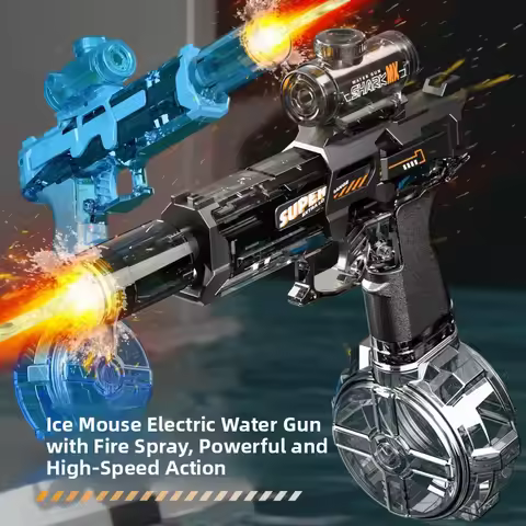 Cool Kids Water Gun Small Ice Mouse Firelight Serial Firing Return Chamber Linked Pulse Water Gun Cr