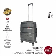 SAMEL 20" FGD 383 JAPANESES CONCEPT EXPANDABLE ANTI THEFT ZIPPER PP LUGGAGE