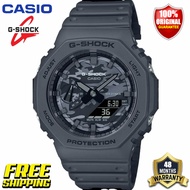 ต้นฉบับ G-Shock GA2100 ผู้ชายกีฬานาฬิกาคู่แสดงเวลา 200 เมตรกันน้ำกันกระแทกเวลาโลก LED แสงอัตโนมัติรับประกัน 4 ปี GA-2100CA-8A (100% ใหม่แท้)