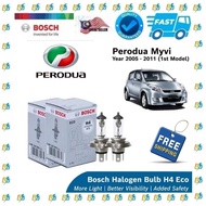 BOSCH Halogen 2pcs H4 For Perodua Myvi 1st Model Year 2005-2011 Bulb 12V 60/55W Car Headlight bulb M