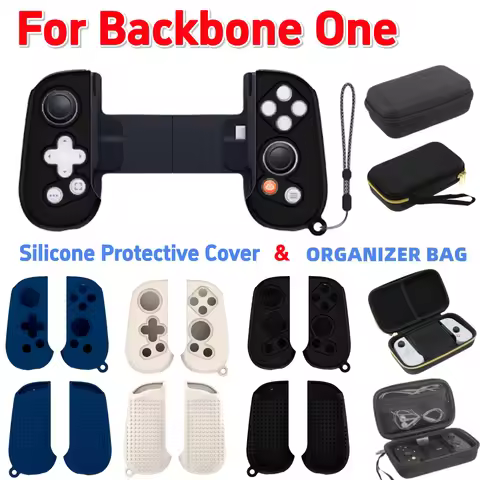 Handle Protective Case Anti-Slip Silicone Grip Cover with Lanyard for Backbone One Mobile Gaming Con