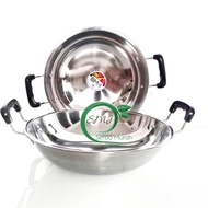 Send Today SMJ - Frying Pan Wok Cooking Pan Thick Stainless Steel Handle Frying Pan (ART. 2315)