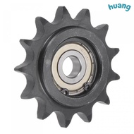 LONNG Chain Idler Sprocket, 13 Tooth C45 Carbon Steel Convex Idler Gear, Black Oxide  10mm Bore 1/2"