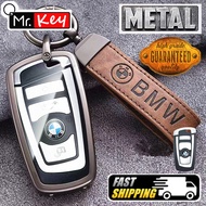 【Mr.Key】Metal Leather Key Case Cover For BMW F10 F20 F30 Z4 X1 X3 X4 E90 1 2 3 5 7 SERIES Key Fob