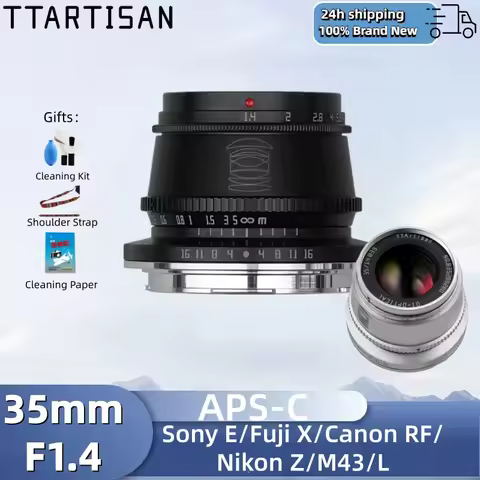 TTartisan 35mm F1.4 APS-C Portrait Prime Lens-Compatible with Nikon Z/Canon RF/Sony E/ujifilm XF/Oly