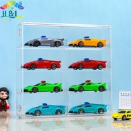 [H&L Dec] 1 Piece Dustproof Car Non Punching Adhesive Wall Transparent Storage Box 1:64 Acrylic Car 