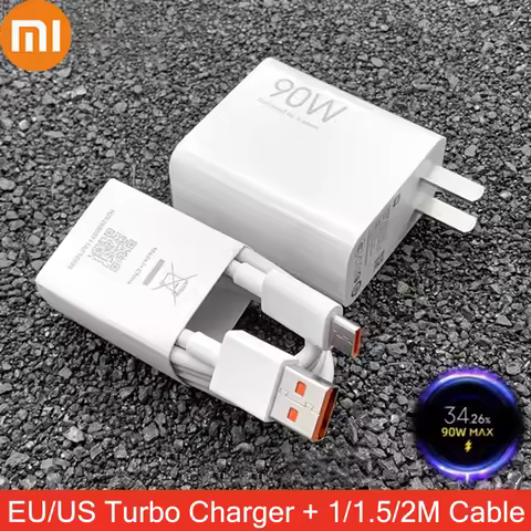 90W Turbo Fast Wall Charger Xiaomi 2M 1.5M 6A Type C cable for Mi 12 13T 14 Ultra Redmi K50 K60E K70