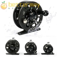 BETTER-MAYSHOW Ice Fishing Reel, Light Plastic Body 50/60/70mm Fly Ice Sea Fish Wheel, Fish Tackle T
