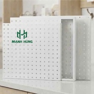 Pegboard 6mm perforated corrugated iron frame - Install hook to hang accessories (40x40cm, 50x50cm, 
