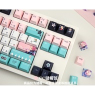 Cc Okita Two-Dimensional Shallow Smile Original Factory Height Keycap PBT Sublimation ciy68/64/87/98