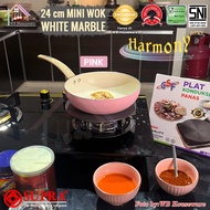 Supra Harmony pan 24cm white marble Non-Stick/mini wok/stir wok pan/Cooking pan/Frying pan