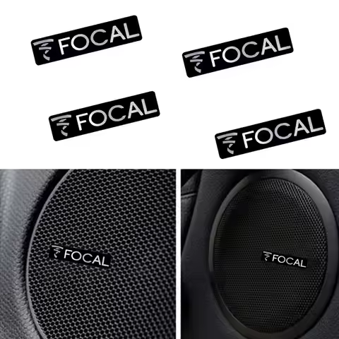 2/4/8pcs high-quality Metal FOCAL logo car Hi-Fi Speaker audio Speaker Badge stereo Emblem sticker A
