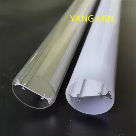2.4M/PCS NEW 12mm PCB width waterproof T8 double side lighting LED tube housing with milky or clear 