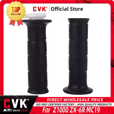 CVK 1 Set 7/8" 22mm Handle Hand Grips Handlebar Grip Rubber Gel Sleeve For Kawasaki Z750 Z800 Z1000 