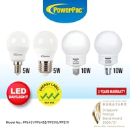 PowerPac 5W LED Bulb E14/E27, 10W LED Bulb E27/B22 (PP6451/PP6453/PP2110/PP2111)