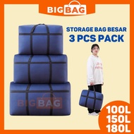 BIG BAG Beg Guni Besar Berzip Beg Simpan Barang Beg Toto Berzip Moving Bag Camping Storage Bag Besar