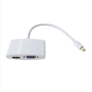 【PCATEC】 Mini Displayport to VGA＆HDMI 変換アダプタ 4K/2K HDMI対応 MDP to HDMI/VGAアダプタケーブル 4K/2K HDMI対応 Apple