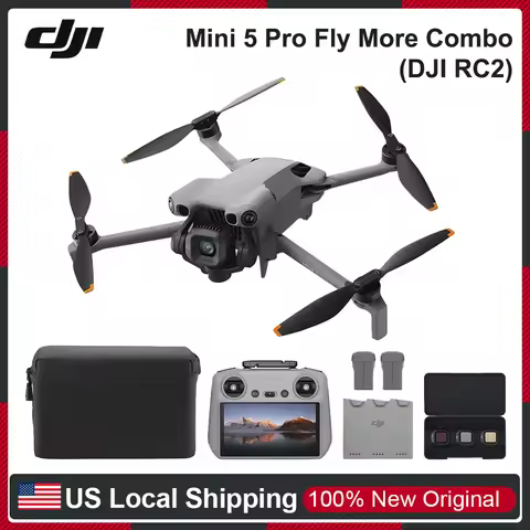 DJI Mini 5 Pro Fly More Combo RC2 DJI Drone 4K Professional RC 2 Remote Control Drones with 1-Inch C