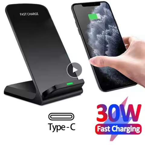 Wireless Charger Foldable 30W Fast Charging For Xiaomi 12 Pro Oneplus 10 Pro Google Pixel 6 Pro LG V