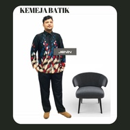 Kemeja Batik Lelaki Saiz Besar Kemaja Batik Lengan panjang Man Shirt Plus Size Baju Batik Malaysia Kerajaan Kemeja Batik