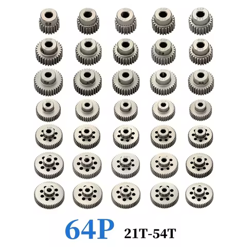 64P 21T 24T 25T 26T 28T 30T 31T 35T 38T 39T 40T 42T 45T 50T 54T Metal Pinion Gear Motor Gear For 1/8