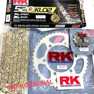 RK SPROCKET SET for Kawasaki Ninja250 / Z250 520 14T/40T-46T + RK GS520KLO2 (520 GOLD O-Ring Chain)