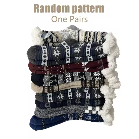 Fuzzy Sock Winter Warm snowflake Fluffy Contton Soft Christmas House Floor thick Plush non Slip Grip