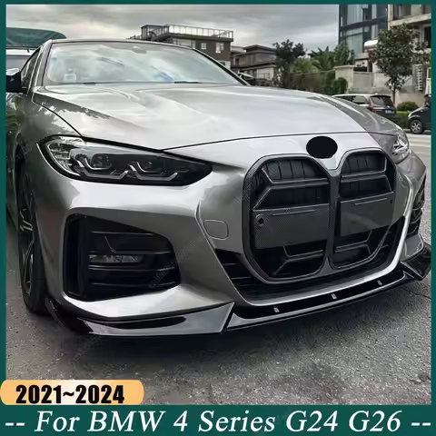 Front Bumper Splitter Lip Diffuser For BMW 4 Series G24 G26 420i 430i I4 M50 M Sport Gran Coupe 4Doo
