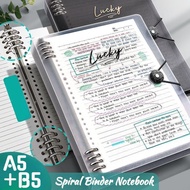 A5 Spiral Notebook Set Refillable Notebook Binder Notebook Aesthetic Note Book Student Notepad