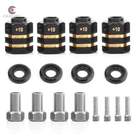 RC Brass Spacers Wheel Hex Hub Extenders for TRX4 TRX6 Wheels Extension Hex Drive Adapter(+10mm Thic