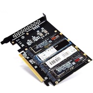 BT PCIe X16 to M 2 NVME Card 4 Port Controller Expansion Card PCIe Adapter Card