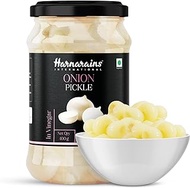 Harnarains Onion Pickle in Vinegar (Cocktail Onion in Vinegar), Silverskin Onions in Brine) (Oil Free Onion Pickle) (Sirka wala pyaaz ka achar), 400 Gm